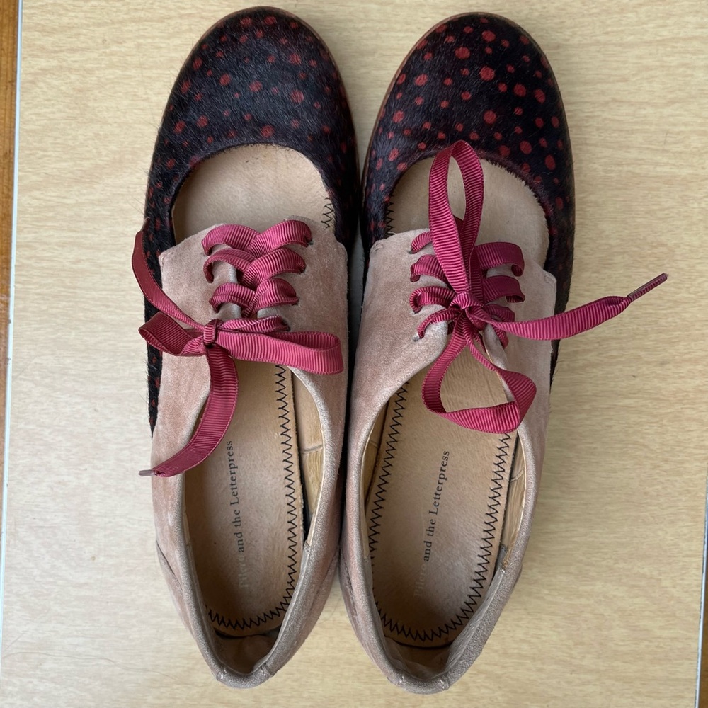 Pilcro and the Letterpress Olivia Leather Cutout Oxford Shoes Sz 7M - Picture 9 of 16